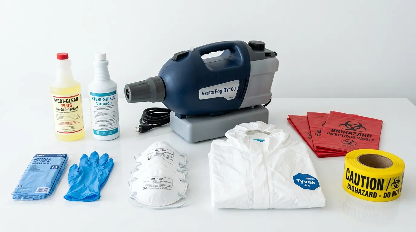 Professional biohazard remediation crew working in Cedar Lake