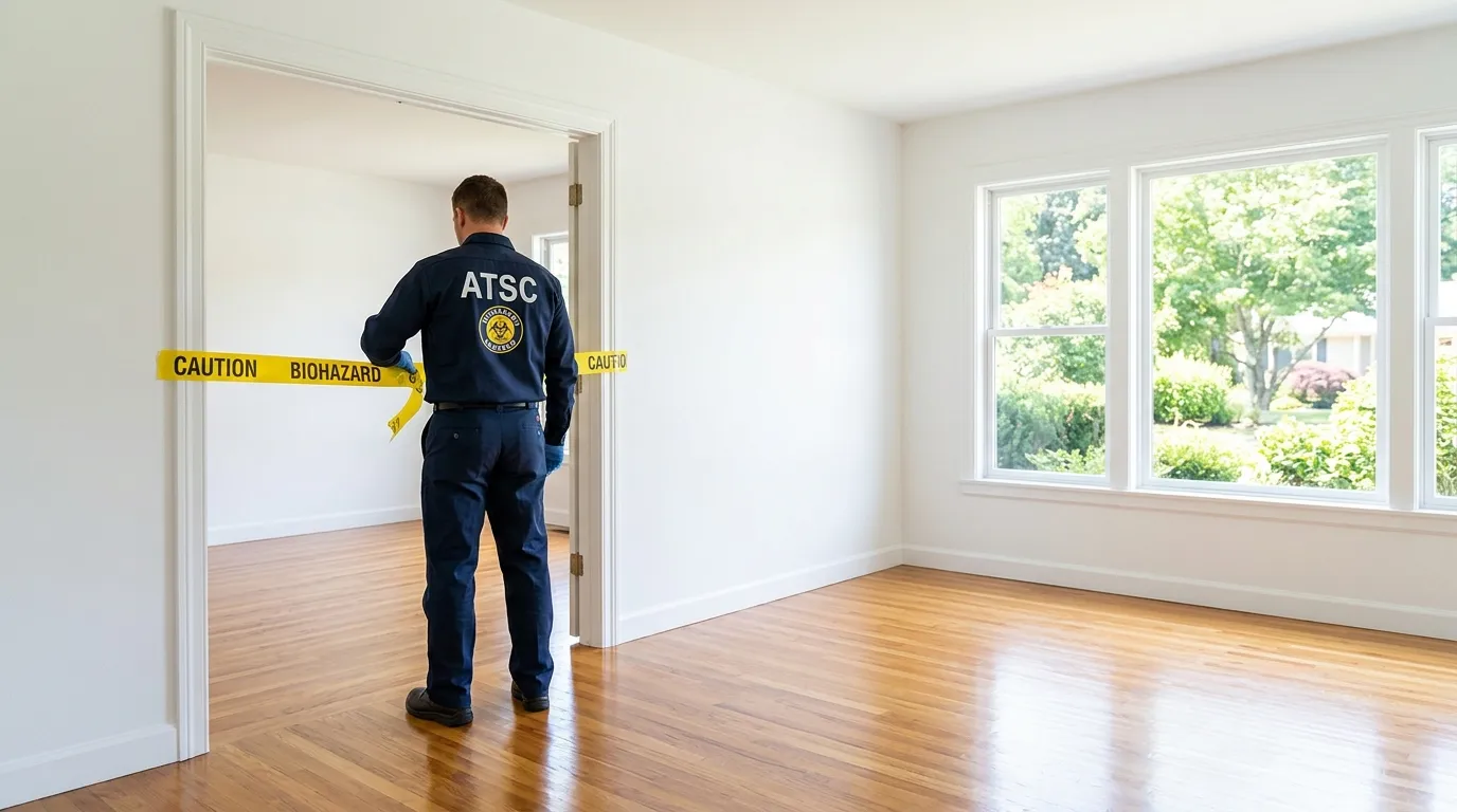 Certified biohazard cleanup crew performing Decomposition Cleanup in Cedar Lake